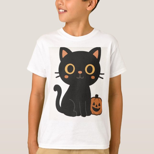 Halloween-Katzen-T-Shirt T-Shirt (Vorderseite)