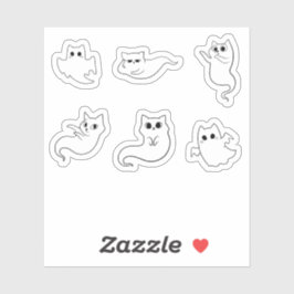 Halloween-Katzenbou Aufkleber