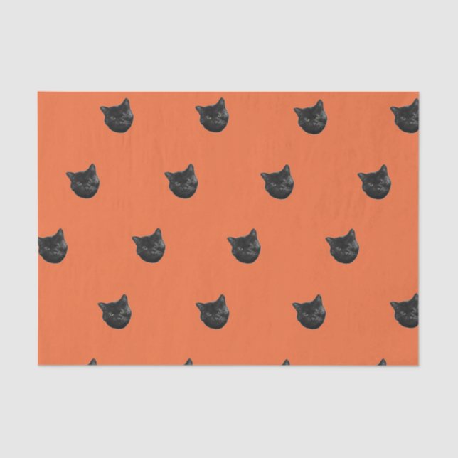 Halloween Katzengewebe Geschenktasche Spülung Seidenpapier (Vorderseite)