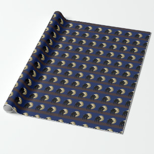 Halloween Katzenjammer auf Vollmondnacht Geschenkpapier