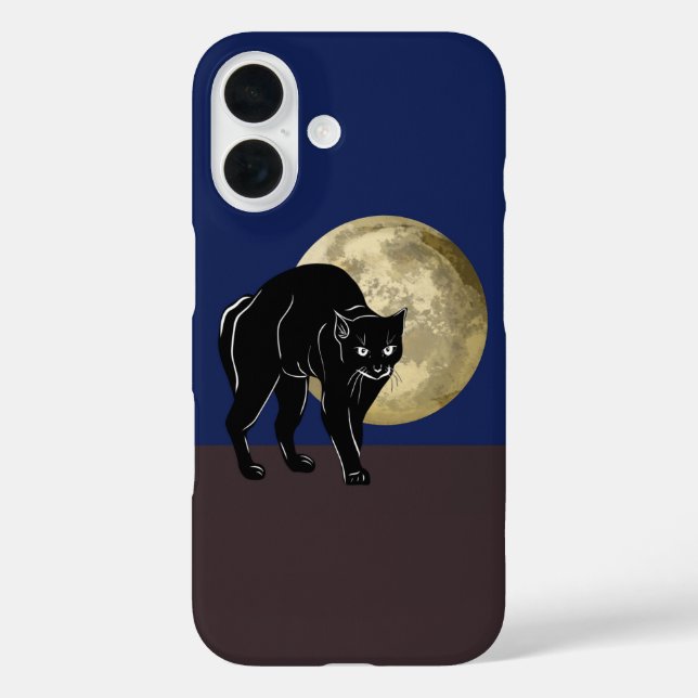 Halloween Katzenjammer auf Vollmondnacht iPhone 16 Hülle (Rückseite)