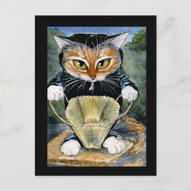 Halloween-KatzenKostümpostkarte Postkarte (Vorderseite)