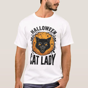 Halloween Katzenlady Vintage Schwarze Katze T-Shir T-Shirt