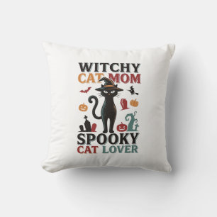 Halloween Katzenmutter Vintage Hexen Katzenliebhab Kissen