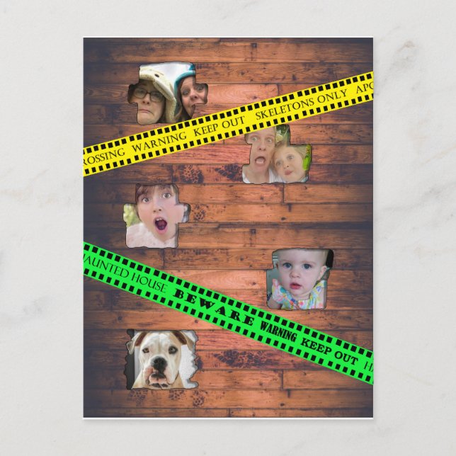 Halloween-Kautionsband hinter der Wand gefangen Postkarte (Vorderseite)