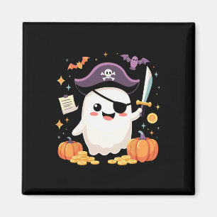 Halloween Kawaii Ghost verkleidet als Pirate für S Magnet