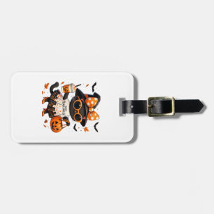 Halloween Kawaii Katze � Hexenkatze mit Kürbis und Gepäckanhänger