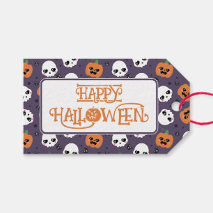 Halloween Kawaii Muster Geschenkanhänger