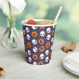 Halloween Kawaii Muster Pappbecher