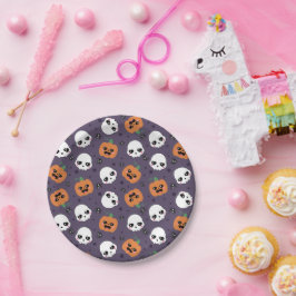 Halloween Kawaii Muster Pappteller