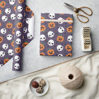 Halloween Kawaii Pattern Geschenkpapier