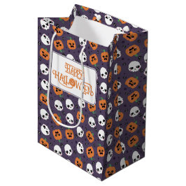 Halloween Kawaii Pattern Mittlere Geschenktüte