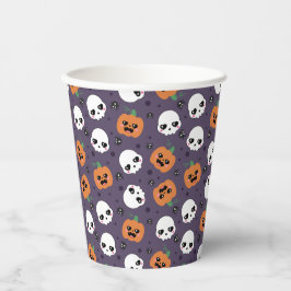 Halloween Kawaii Pattern Pappbecher