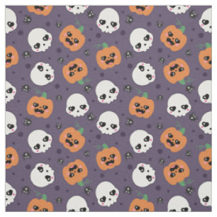 Halloween Kawaii Pattern Stoff
