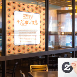 Halloween Kawaii Pumpkins Pattern Fensteraufkleber
