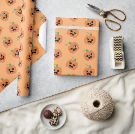 Halloween Kawaii Pumpkins Pattern Geschenkpapier