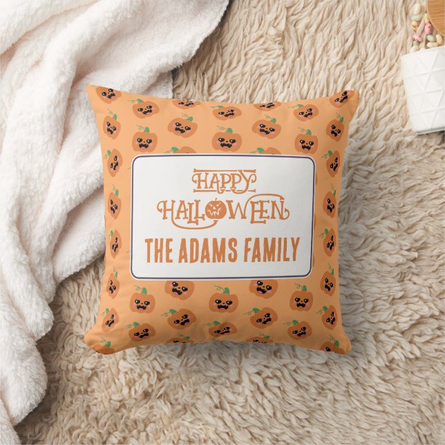 Halloween Kawaii Pumpkins Pattern Kissen (Decke)