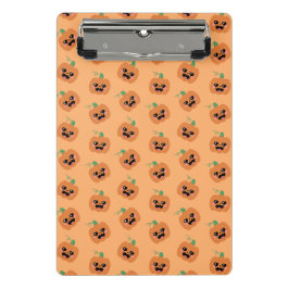 Halloween Kawaii Pumpkins Pattern Mini Klemmbrett