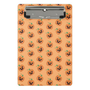 Halloween Kawaii Pumpkins Pattern Mini Klemmbrett