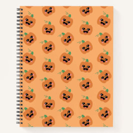 Halloween Kawaii Pumpkins Pattern Notizbuch