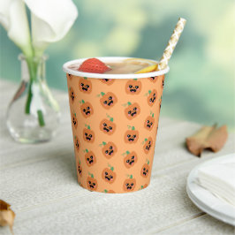 Halloween Kawaii Pumpkins Pattern Pappbecher