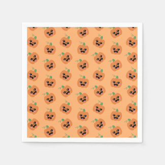 Halloween Kawaii Pumpkins Pattern Serviette