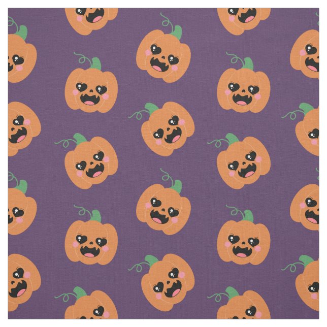 Halloween Kawaii Pumpkins Pattern Stoff (Muster)