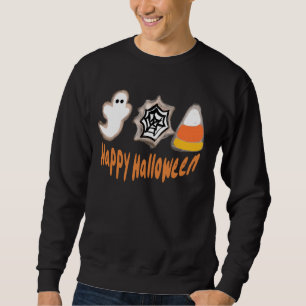 Halloween-Kekse Bäcker Backen schwarzes Sweatshirt
