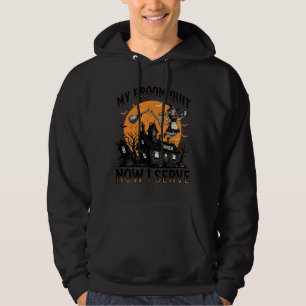 Halloween-Kellnerin-Shirt Besen Zerbrochen Humor_1 Hoodie