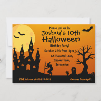 Halloween Kids Geburtstagsparty Einladung