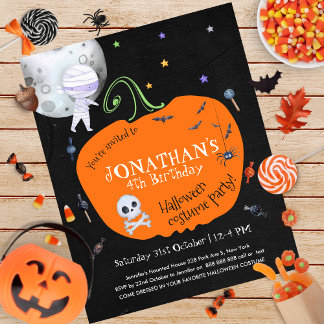 Halloween Kids Kostüm Party Einladung