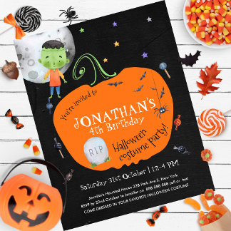 Halloween Kids Kostüm Party Einladung