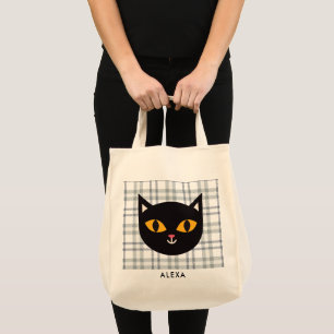 Halloween Kids Trick oder Treat Black Cat Tragetasche