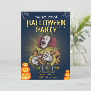 Halloween Killer Clown Einladung