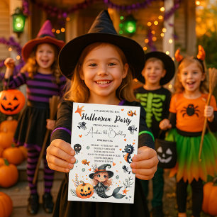 Halloween Kind Geburtstagsparty bewundernswert Boo Einladung