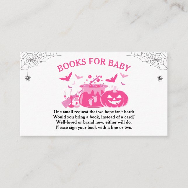 Halloween-Kinderduschbücher für Baby Begleitkarte (Vorderseite)