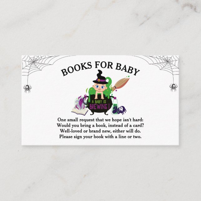 Halloween-Kinderduschbücher für Baby Begleitkarte (Vorderseite)