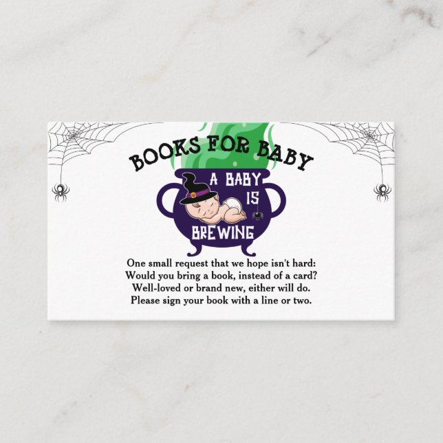Halloween-Kinderduschbücher für Baby Begleitkarte (Vorderseite)