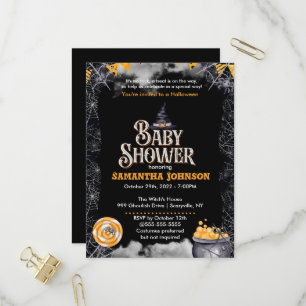 Halloween-Kinderdusche Einladung