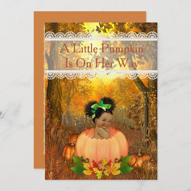 Halloween-Kinderdusche Einladung (Vorne/Hinten)