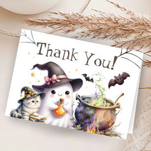 Halloween-Kinderdusche geklappt Danke-Karte Dankeskarte