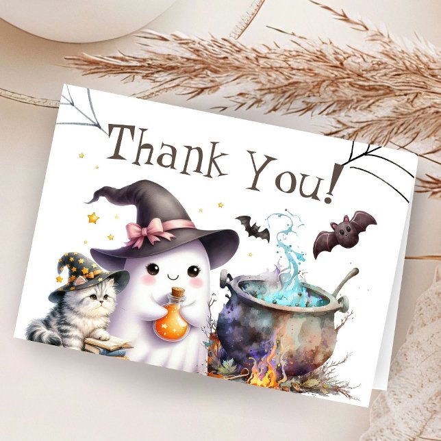 Halloween-Kinderdusche geklappt Danke-Karte Dankeskarte (Von Creator hochgeladen)