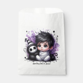 Halloween-Kinderdusche - Lila Gotisches Baby Geschenktütchen