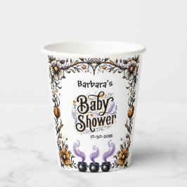 Halloween-Kinderdusche - Triplets brauen Pappbecher