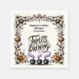 Halloween-Kinderdusche - Triplets brauen Serviette