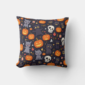 halloween, kissen, kissen, kürbis, skull kissen
