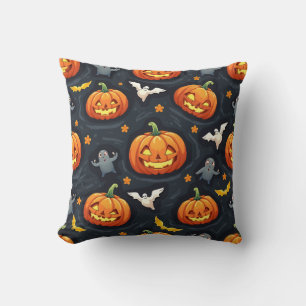 Halloween-Kissen mit Monstern und Kürbissen wie Kissen