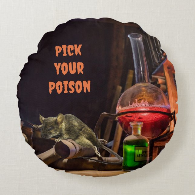 Halloween-Kissen, pick dein Gift Rundes Kissen (Vorderseite)