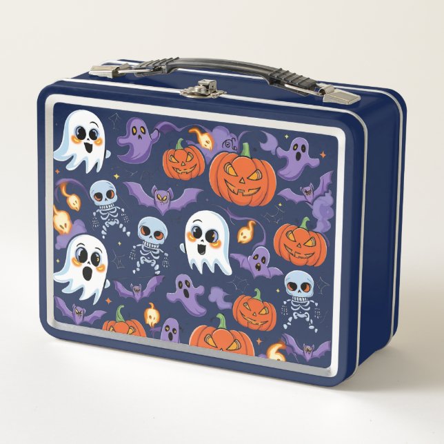 Halloween-Kiste für Kinder Metall Brotdose (Vorderseite)