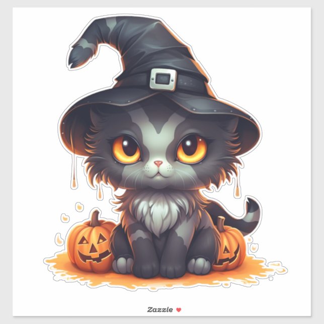 Halloween Kitten Aufkleber (Blatt)